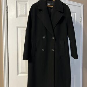 Versatile Black Dressy Coat – Mid-Calf Length, Barely Worn
